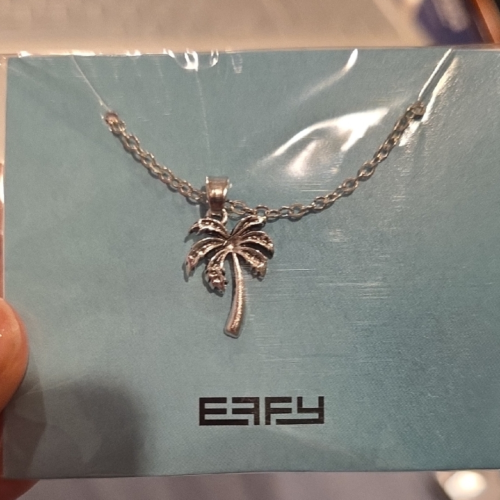 EFFY Silver Palm Tree Pendant Necklace